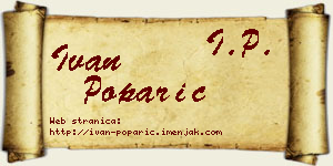 Ivan Poparić vizit kartica